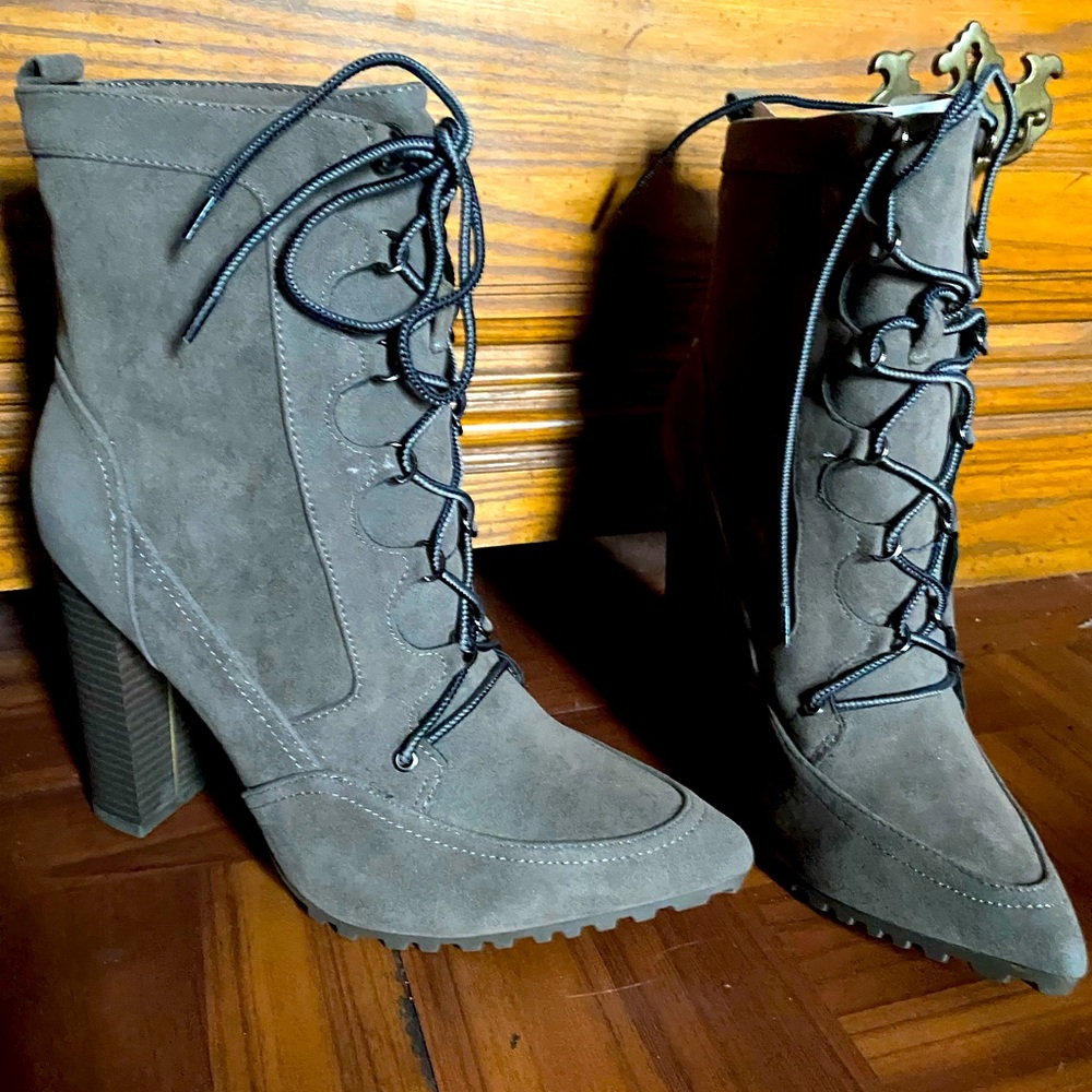 Faux Suede Ankle Boots